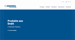 Desktop Screenshot of honsel.de