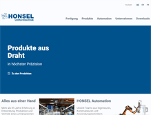 Tablet Screenshot of honsel.de